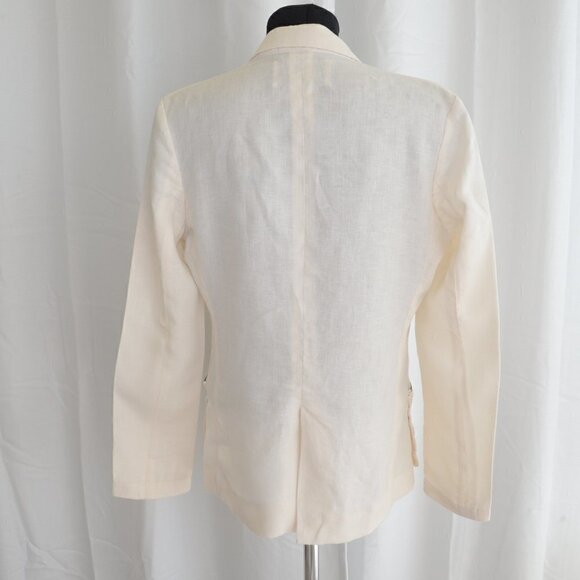 Brochu Walker White Linen Single Button Blazer Sz XS - Picture 3 of 7